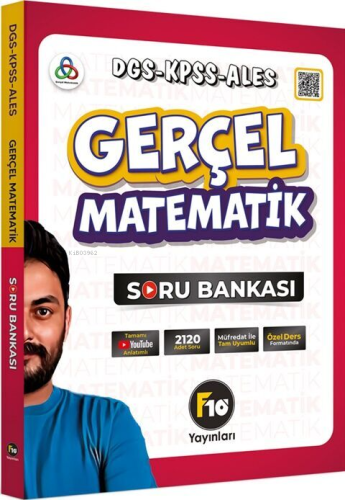 F10 Yayınları Gerçel Matematik DGS KPSS ALES Soru Bankası | Muhammet E