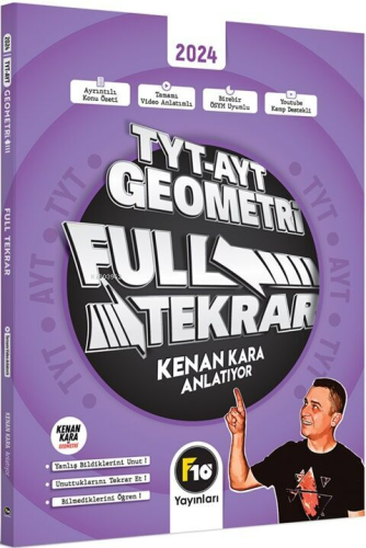 F10 Yayınları TYT AYT Geometri Full Tekrar Video Ders Kitabı | Kenan K