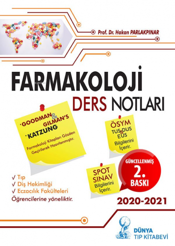 Farmakoloji Ders Notları | Hakan Parlakpınar | Dünya Tıp Kitabevi