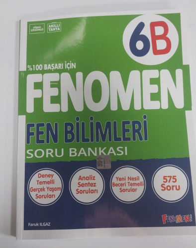 Fenomen 6B Fen Bilimleri Soru Bankası | Faruk Ilgaz | Fenomen Yayıncıl