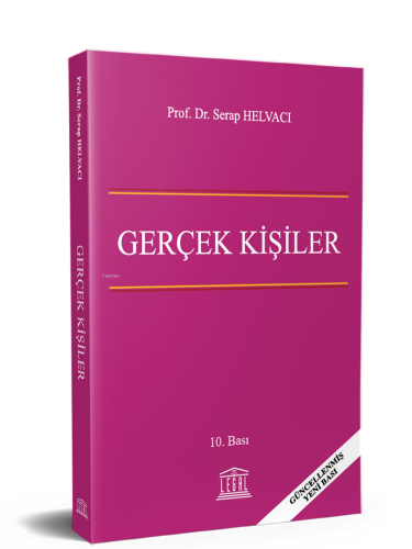 Gerçek Kişiler | Serap Helvacı | Legal Yayıncılık