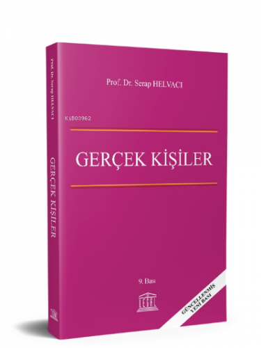 Gerçek Kişiler | Serap Helvacı | Legal Yayıncılık