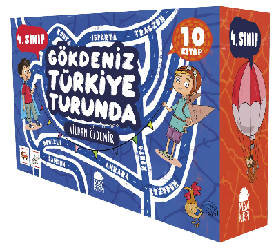 Gökdeniz Türkiye Turunda 4. Sınıf Seti - (10 Kitap) | Vildan Özdemir |