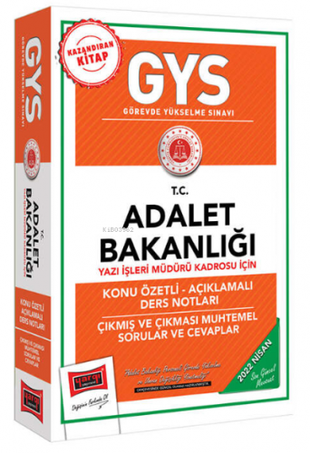 GYS Adalet Bakanlığı Yazı İşleri Müdürü Kadrosu İçin Konu Özetli Açıkl