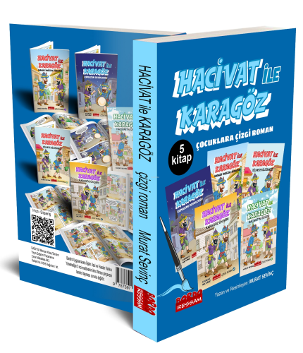 Hacivat İle Karagöz Çizgi Roman Seti 5 Kitap (1.ve 2. Sınıflara - 6+Ya