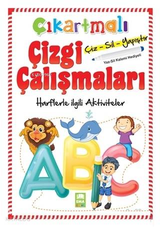 Harflerle İlgili Aktiviteler - Çıkartmalı Çizgi Çalışmaları | Kolektif