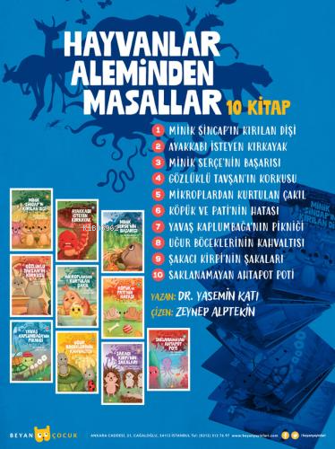 Hayvanlar Aleminden Masallar Seti 10 Kitap | Yasemin Katı | Beyan Yayı