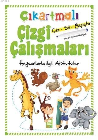 Hayvanlarla İlgili Aktiviteler - Çıkartmalı Çizgi Çalışmaları | Kolekt