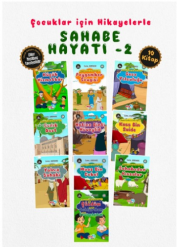 Hikayelerle Çocuklar İçin Sahabe Hayatı Set 10 Kitap | Cuma Karakoç | 