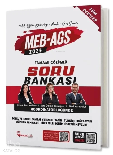 Hoca Kafası 2025 MEB-AGS Tüm Dersler Soru Bankası Çözümlü | Esra Özkan