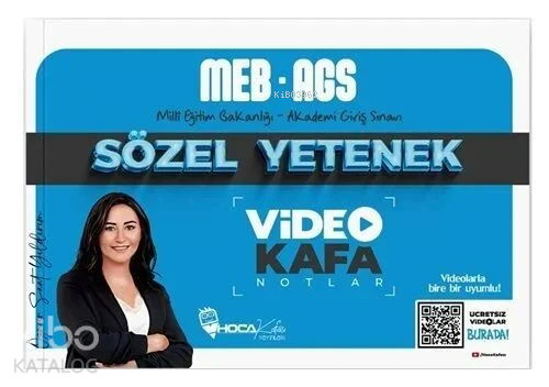 Hoca Kafası Yayınları 2025 MEB-AGS Sözel Yetenek Video Kafa Notlar - Ö