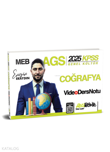 HocaWebde Yayınları 2025 MEB AGS KPSS Türkiye Coğrafyası Video Ders No