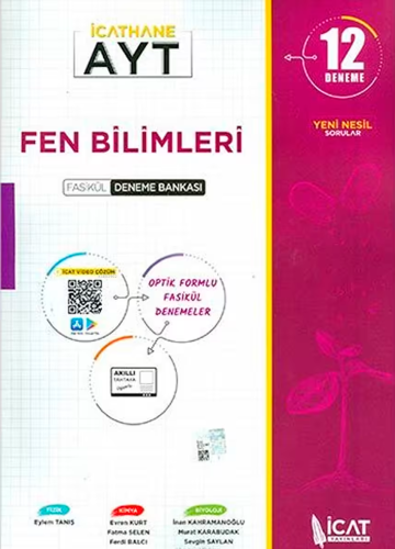 İcat Yayınları AYT 12 Fasikül Fen Bilimleri Deneme Bankası | Kolektif 