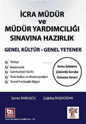 İcra Müdür ve Müdür Yardımcılığı Sınavına Hazırlık Genel Kültür Genel 