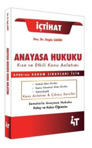 İçtihat-Anayasa Hukuku Kısa Ve Etkili Konu Anlatımı | Engin Şahin | 4T