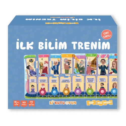 İlk Bilim Trenim - Cırt Cırtlı Yapboz ve Kitap Seti | Esra Canoğlu | B