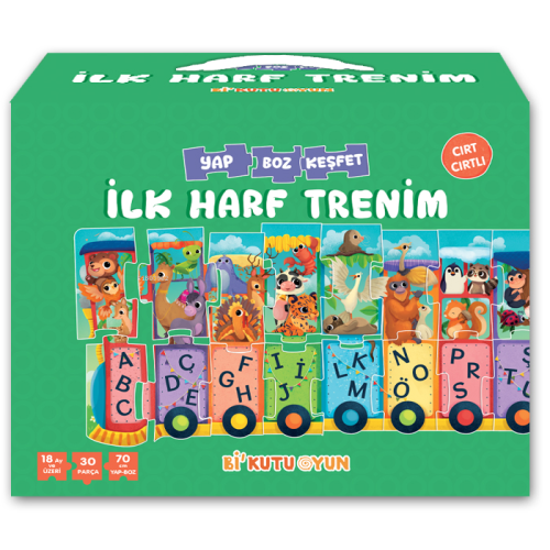 İlk Harf Trenim - Cırt Cırtlı Yapboz ve Kitap Seti | Buse Nazilli | Bi