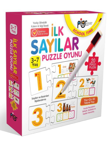 İlk Sayılar Eşleştirme - İlişkilendirme ve Puzzle Oyunu | Kolektif | P