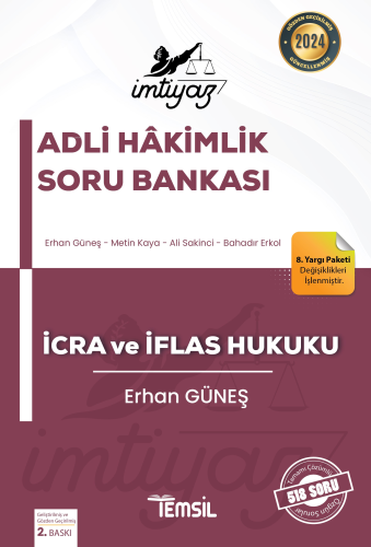 İmtiyaz Adli Hakimlik İcra Ve İflas Hukuku Soru Bankası | Erhan Güneş 