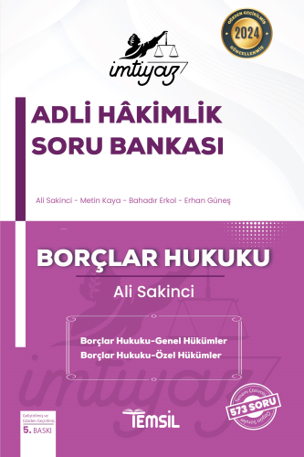 İmtiyaz Adli Hakimlik Soru Bankası Borçlar Hukuku Genel Hükümler-Özel 