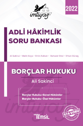 İmtiyaz Adli hakimlik Soru Bankası Borçlar Hukuku ;Genel Hükümler - Öz