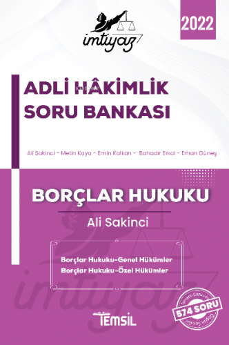 İmtiyaz Adli – İdari Hakimlik Soru Bankası Borçlar Hukuk | Ali Sakinci