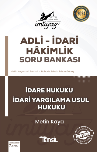 İmtiyaz Adli - İdari Hakimlik Soru Bankası İdare Hukuku ve İdari Yargı