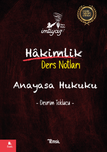 İmtiyaz Anayasa Hukuku Hakimlik Ders Notları | Devrim Toklucu | Temsil