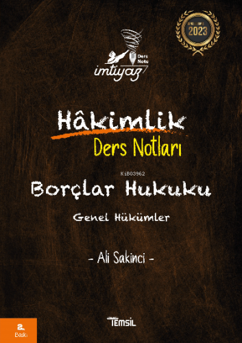 İmtiyaz Borçlar Hukuku Genel Hükümler Hakimlik Ders Notları | Ali Saki