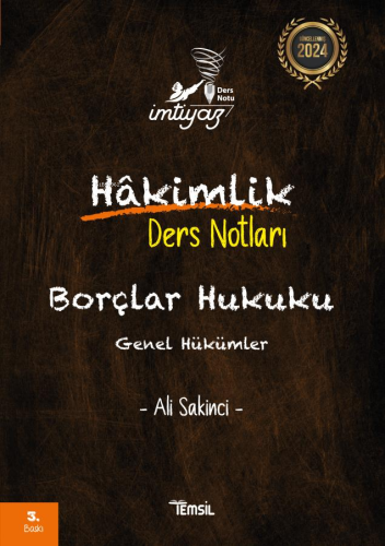 İmtiyaz Borçlar Hukuku Genel Hükümler Hakimlik Ders Notları | Ali Saki