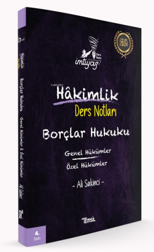 İmtiyaz Borçlar Hukuku Genel Hükümler - Özel Hükümler Ders Notları | A