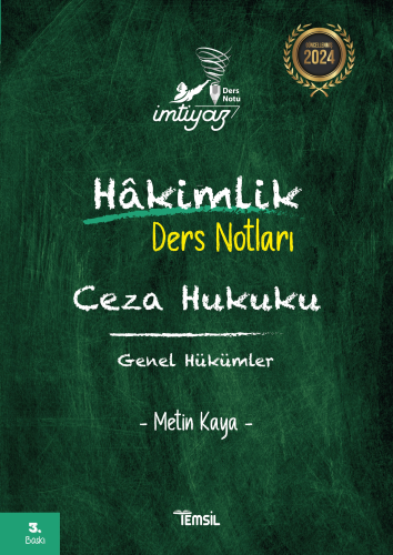 İmtiyaz Ceza Hukuku Genel Hükümler Hakimlik Ders Notları | Metin Kaya 