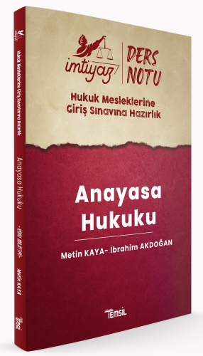 İmtiyaz HMGS Ders Notları Anayasa Hukuku | Metin Kaya | Temsil Kitap