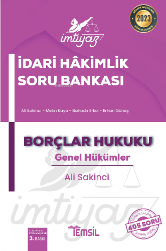 İmtiyaz İdari Hakimlik Soru Bankası Borçlar Hukuku Genel Hükümler | Al