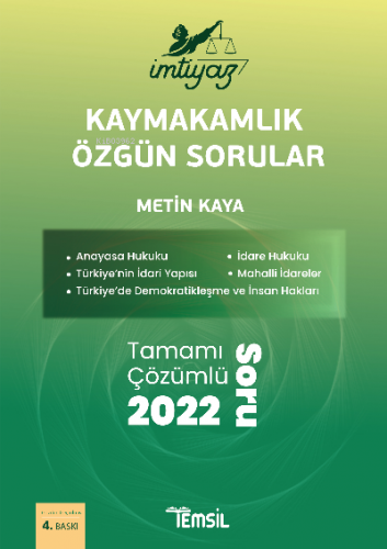 İmtiyaz Kaymakamlık Özgün Sorular;Tamamı Çözümlü 2000 Soru | Metin Kay