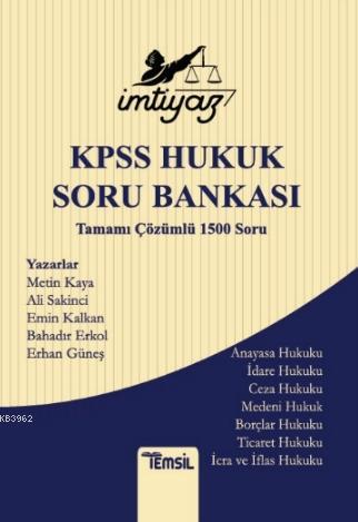 İmtiyaz KPSS Hukuk Soru Bankası | Metin Kaya | Temsil Kitap