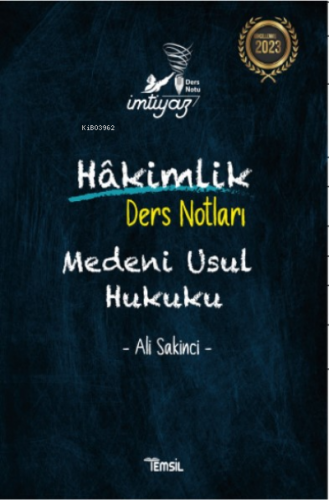 İmtiyaz Medeni Usul Hukuku Hakimlik Ders Notları | Ali Sakinci | Temsi