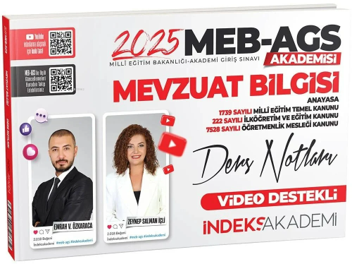 İndeks Akademi 2025 MEB AGS Akademisi Mevzuat Bilgisi Video Ders Notla