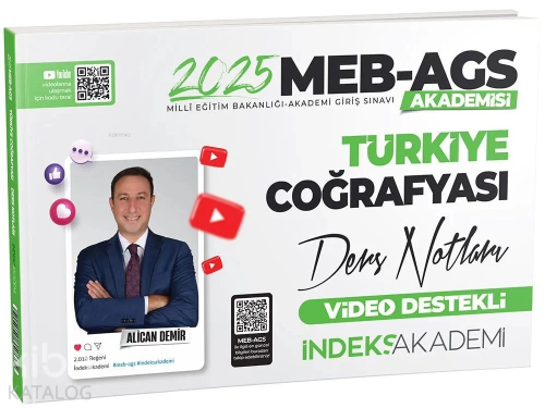 İndeks Akademi 2025 MEB-AGS Akademisi Türkiye Coğrafyası Video Ders No