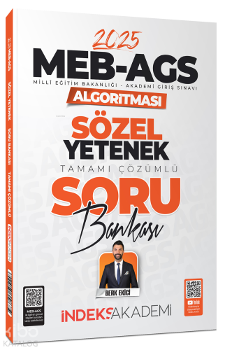 İndeks Akademi 2025 MEB-AGS Algoritması Sözel Yetenek Soru Bankası Çöz