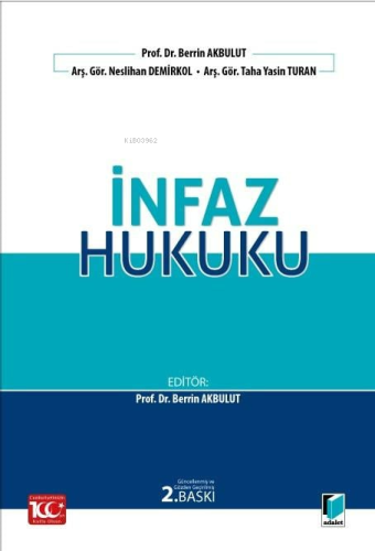 İnfaz Hukuku | Taha Yasin Turan | Adalet Yayınevi