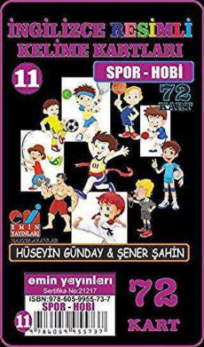 İngilizce 11.Spor-Hobi / Resimli Kelime Kartları 72-Kart | Şener Şahin