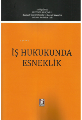 İş Hukukunda Esneklik | Mustafa Kılıçoğlu | Bilge Yayınevi - Hukuk Yay