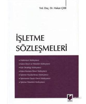 İşletme Sözleşmeleri | Hakan Çebi | Adalet Yayınevi