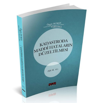 Kadastroda Maddi Hataların Düzeltilmesi | Özgür Duma | Savaş Yayınevi