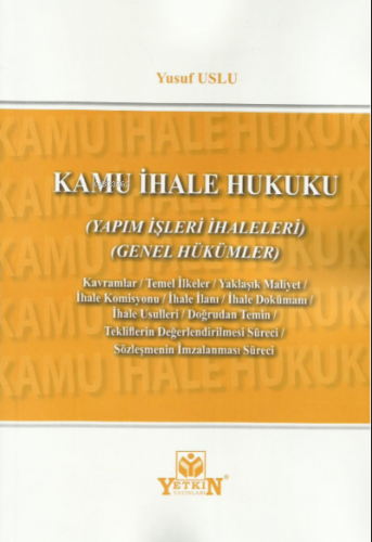 Kamu İhale Hukuku | Yusuf Uslu | Yetkin Yayınları