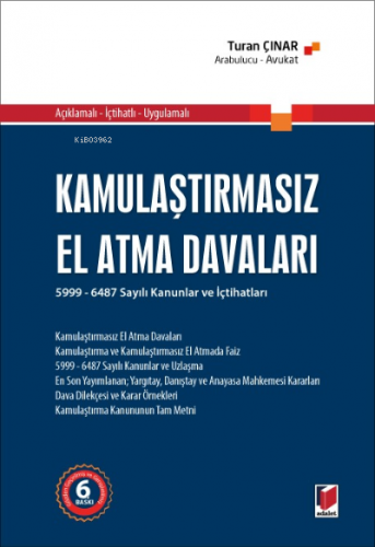 Kamulaştırmasız El Atma Davaları;5999 - 6487 Sayılı Kanunlar ve İçtiha