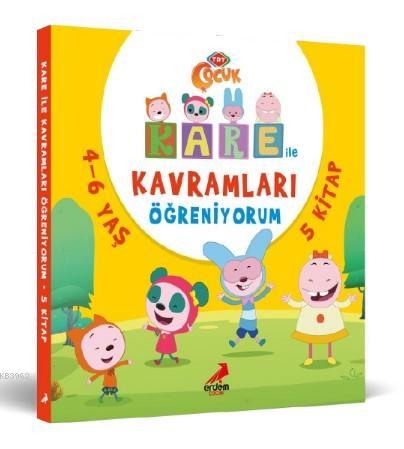 Kare ile Kavramları Öğreniyorum (5 kitap) | Neslihan Yalçın | Erdem Ço