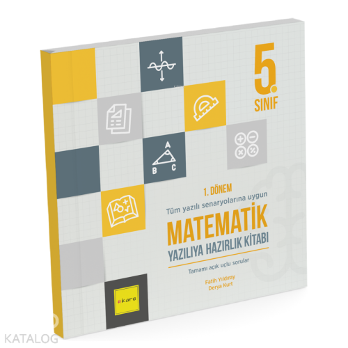 Kare Yayınları 5. Sınıf 1. Dönem Matematik Yazılıya Hazırlık Kitab | F