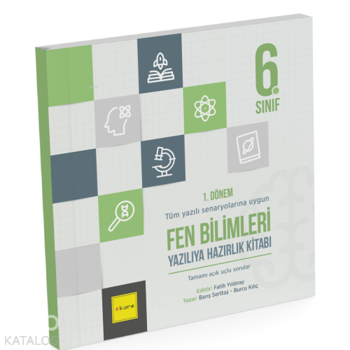 Kare Yayınları 6. Sınıf 1. Dönem Fen Bilimleri Yazılıya Hazırlık Kitab